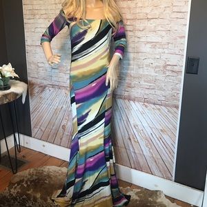 Ducci off shoulder mermaid style dress size large